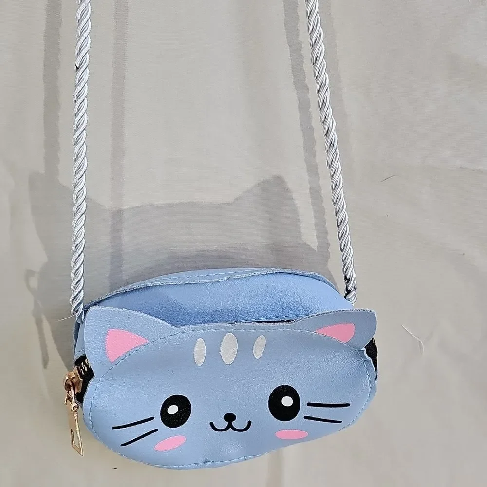 Kids Blue Cat Face Crossbody Bag - Unbranded (0045)